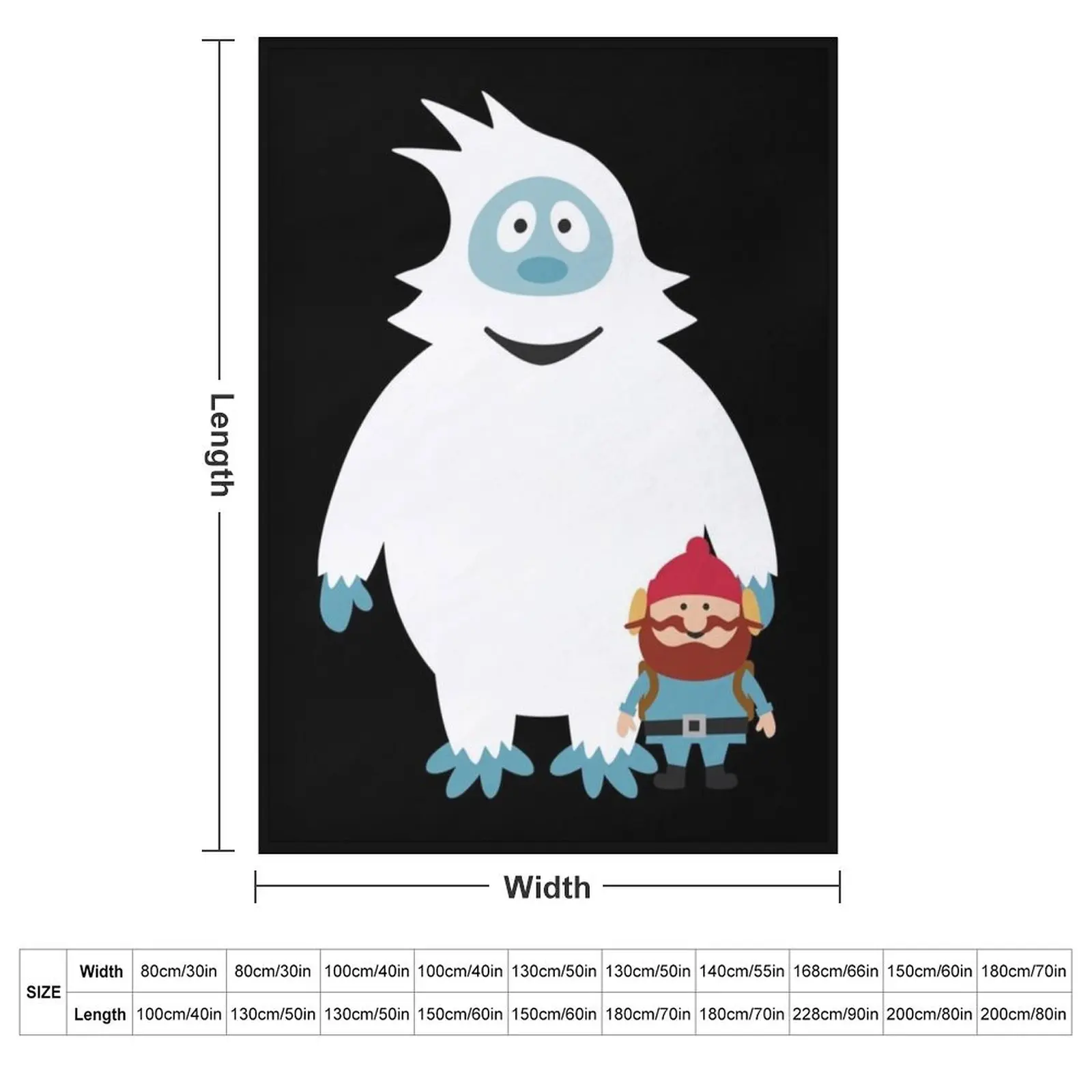 Abominable Snowman Friend T-Shirt Throw Blanket Nap Camping For Baby Soft Big blankets and throws Flannel Fabric Blankets