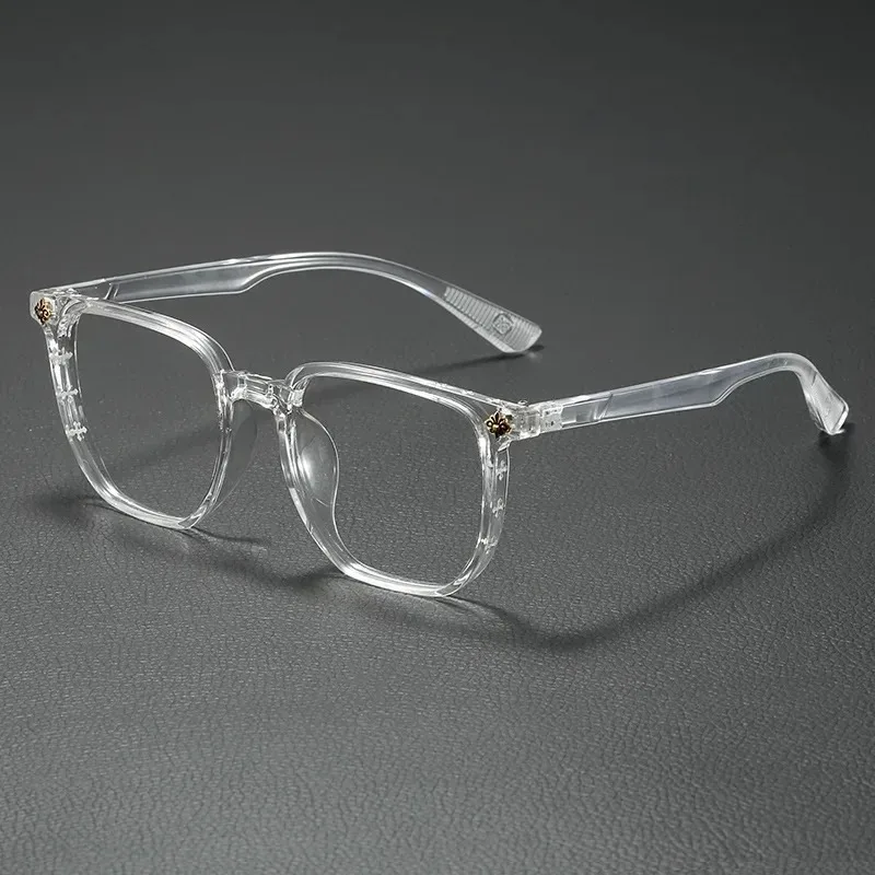 Retro Anti Blue Light Glasses, Cool Black Frame, Women's Bare Face, Fashionable, Ultra Light Flat Light Glasses Frame image 4