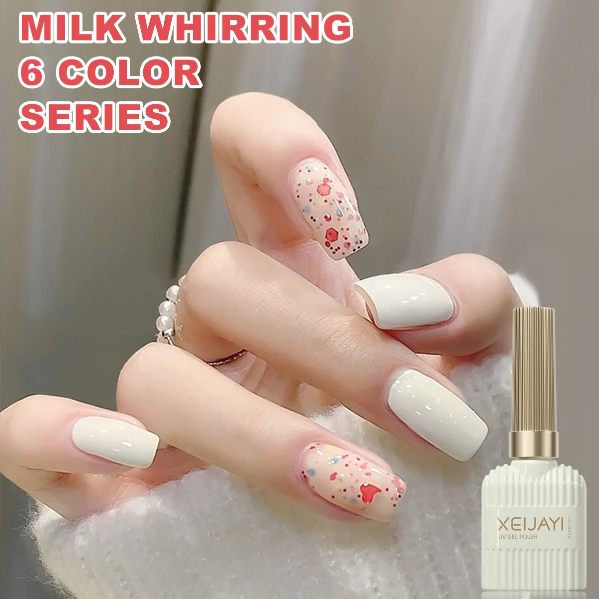 Xeijayi 15Ml Melk Witte Gel Nagellak Lakiery Hybrydowe Do Paznokci Weken Uv Led Semi-Permanente Lak Nail Art Accessoires