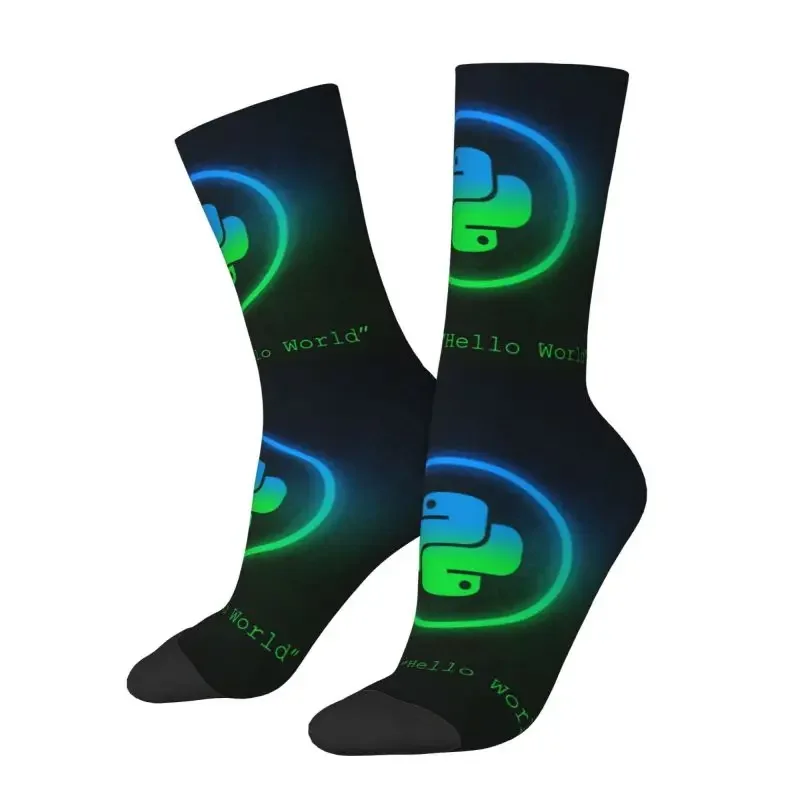 Fashion Computer Programming Coder Python Socks Women Men Warm 3D Printed Programmer Developer Sports Basketball Socks