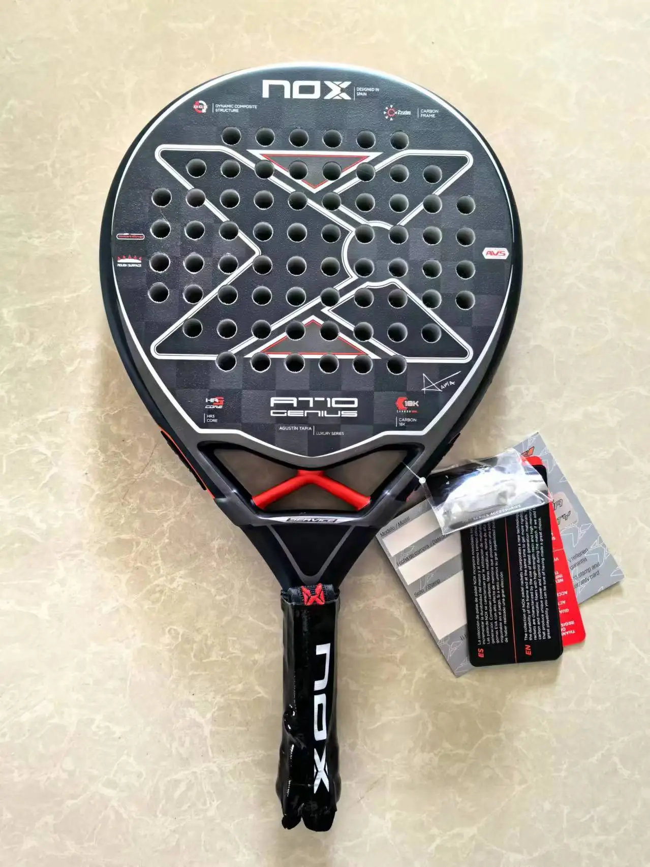 Padel Paddle Tennis Racket Soft Face Carbon Fiber Soft EVA Face Sports Racquet Outdoors Papa Professional Equipment