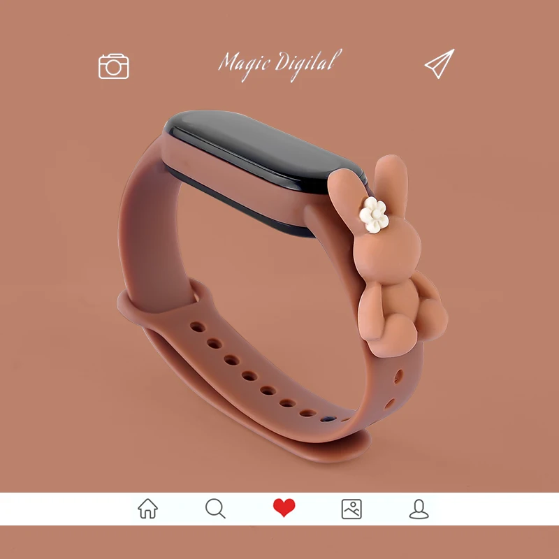 For MI Band 7 Strap Silicone Bracelet Women Sports The Correa Xiaomi Mi Band 7 6 5 4 3 Replaceable Wristband Gift