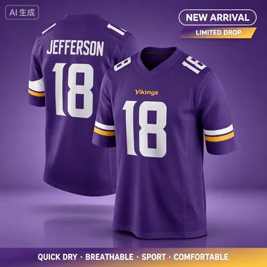2026 Summer Hot Sale # 18 American Football Daily Hobbies Training Sports Purple Shirt T-shirt Adult and Children's Sports Shirt