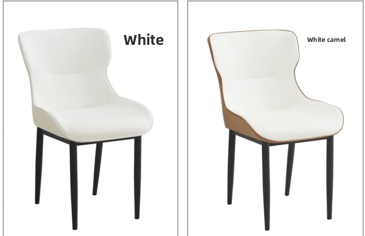 &PU Leather Eco-Friendly European Modern Luxury Dining Chair Contemporary Design Durable Stainless Steel Frame Home Furniture