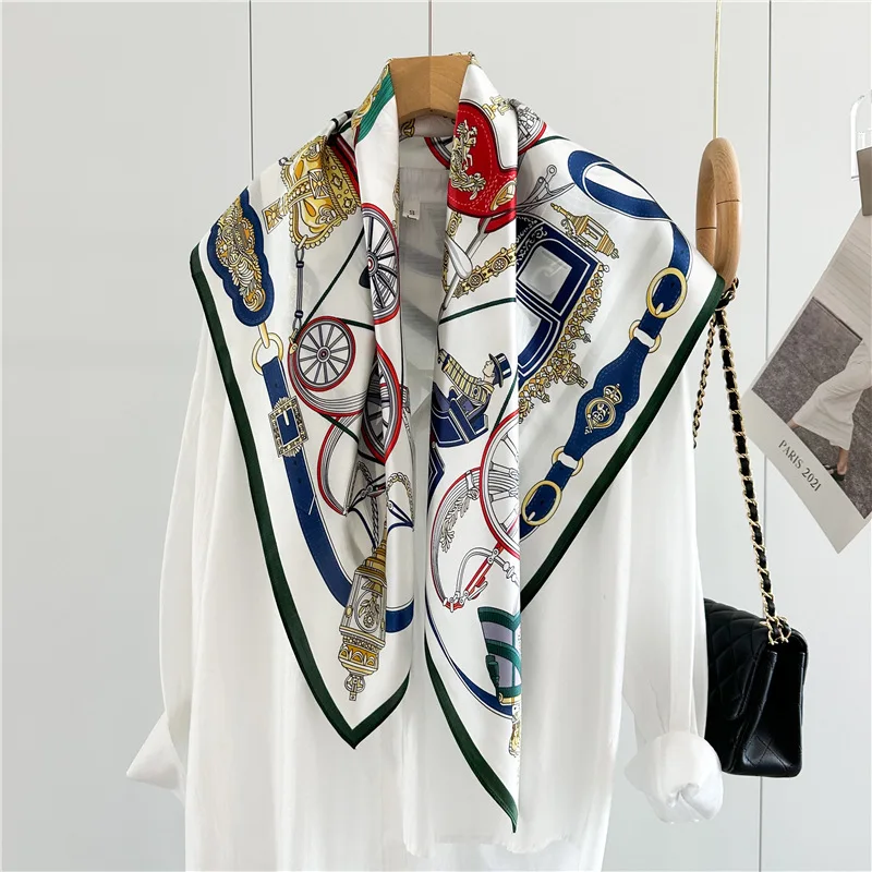 

100% Real Silk Scarf Neckerchief Wraps Soft Smooth 90 Silk Scarf Shawl