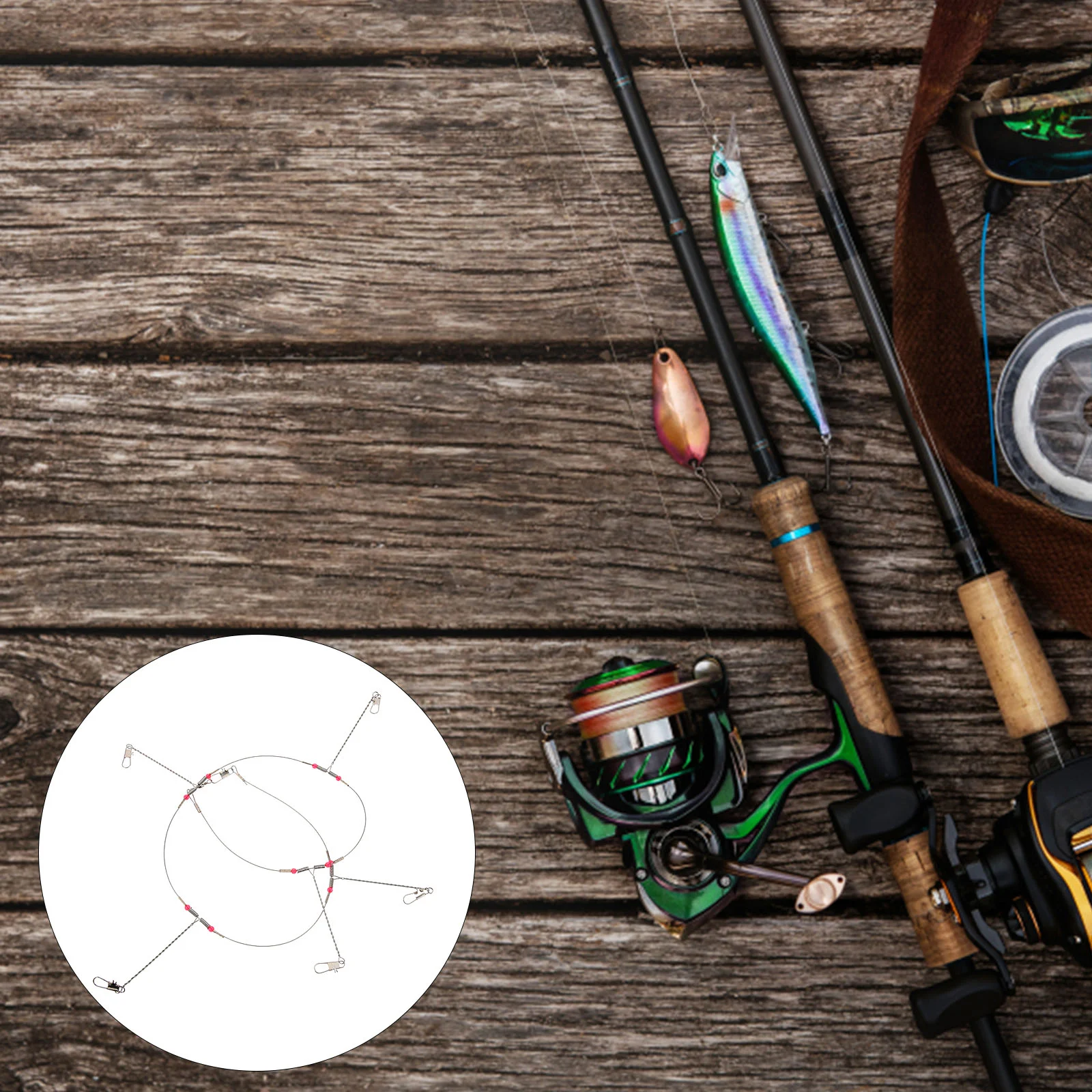 

Balance String Hook Fishing Wire Leader Rigs Kit Sturdy Bracket Gear Creative Hooks Reliable