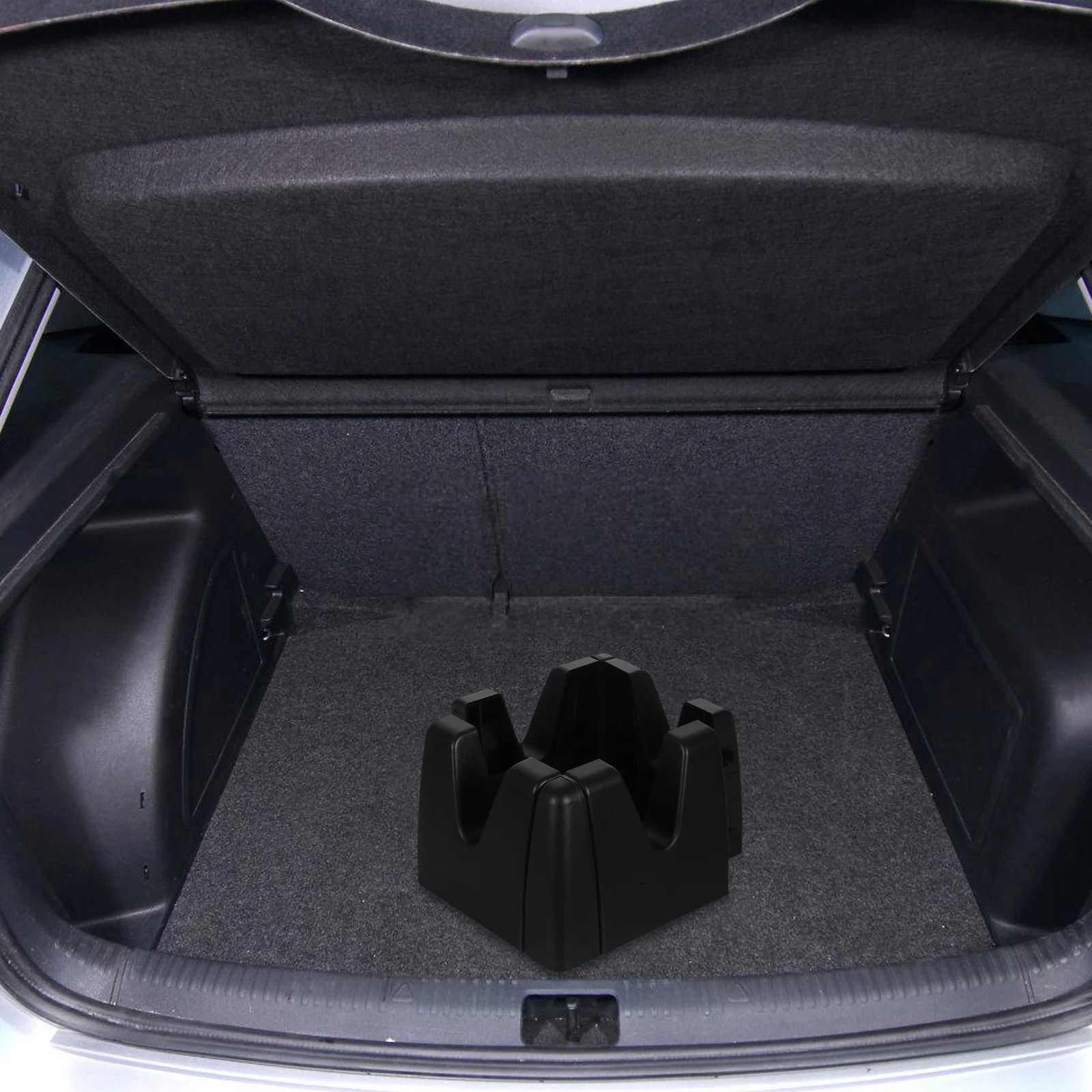 4 قطع سياج منظم لصندوق السيارة مع توصيل نظام توصيل البضائع لشاحنة الدفع الرباعي وشاحنة صغيرة لتخزين السيارات باللون الأسود #4