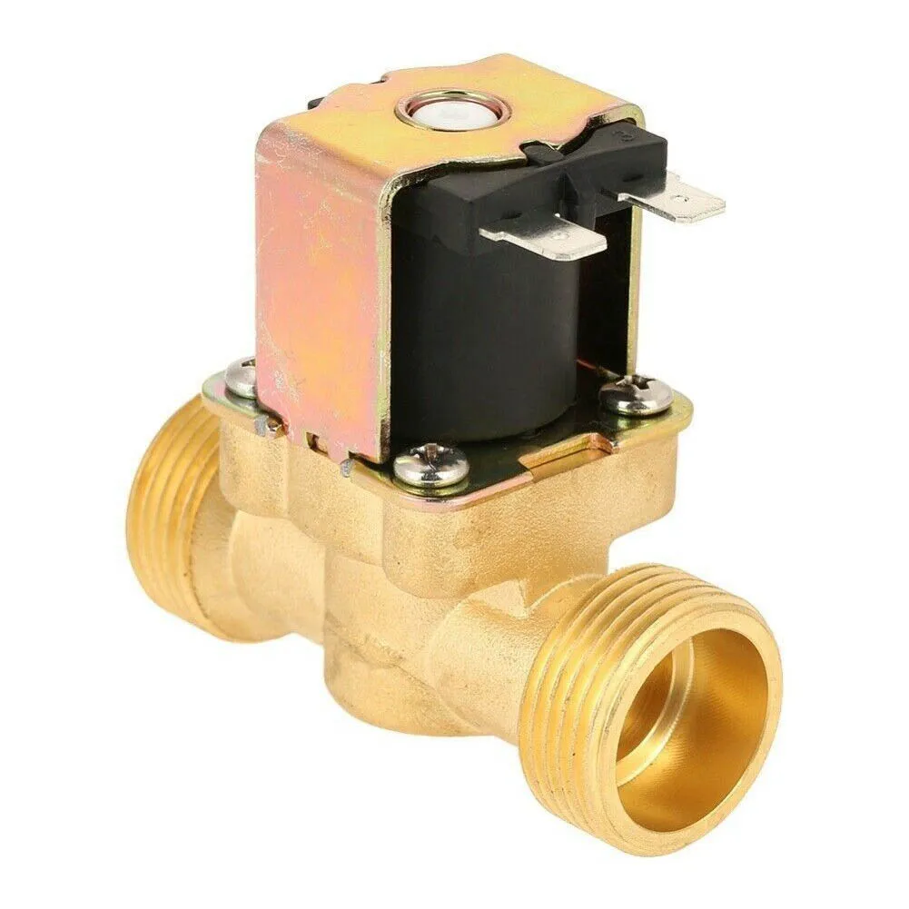 1pc 1/2Inch Electric Solenoid Valve Magnetic DC N/C Water Air Inlet Flow Switch Copper Electric Solenoid DC12V/DC24V/ AC220V