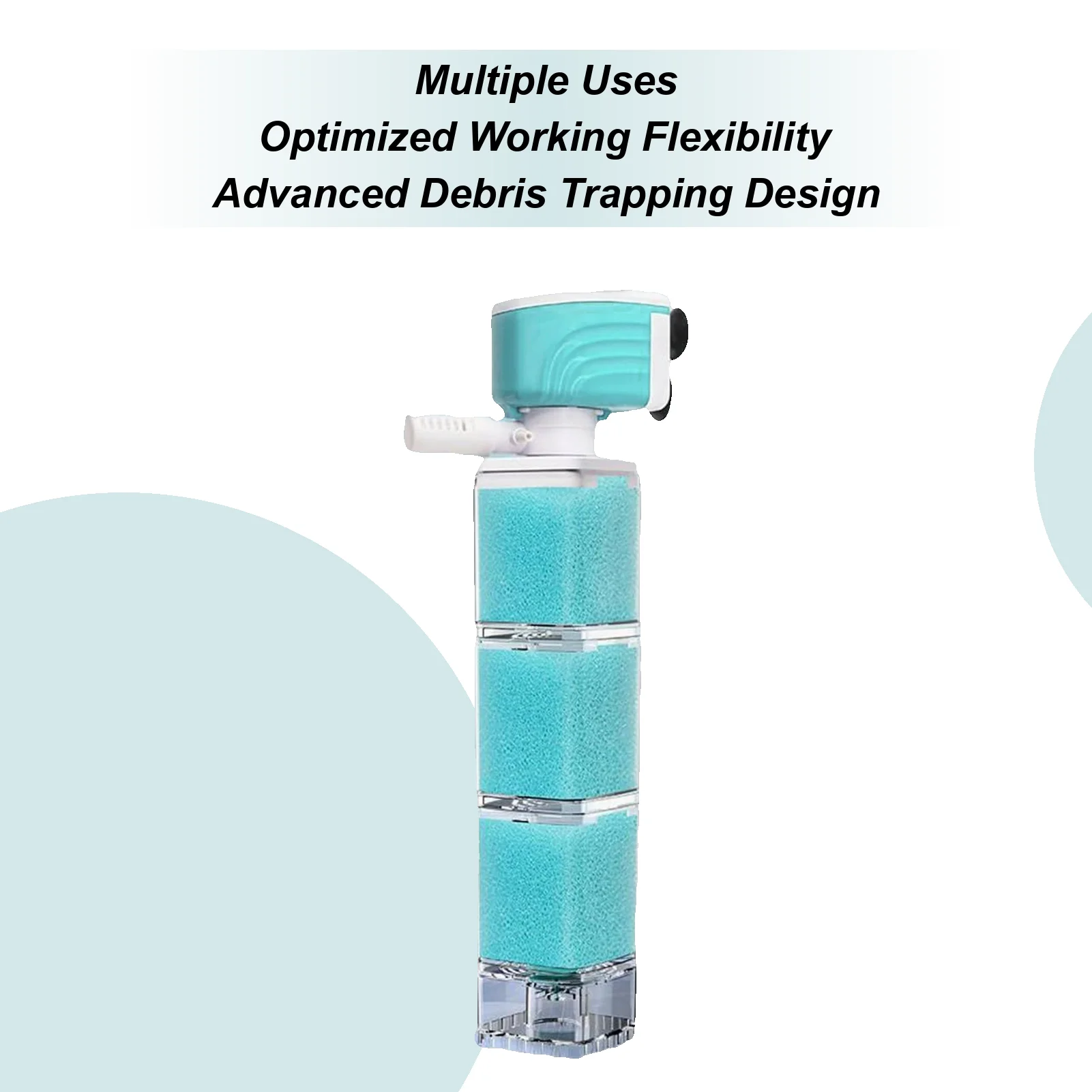 

Fish Tank Pump Aquarium Water Circulation Filters Pump Clean Machine Sponge Clear For Freshwater Toilet Community Hobbyists