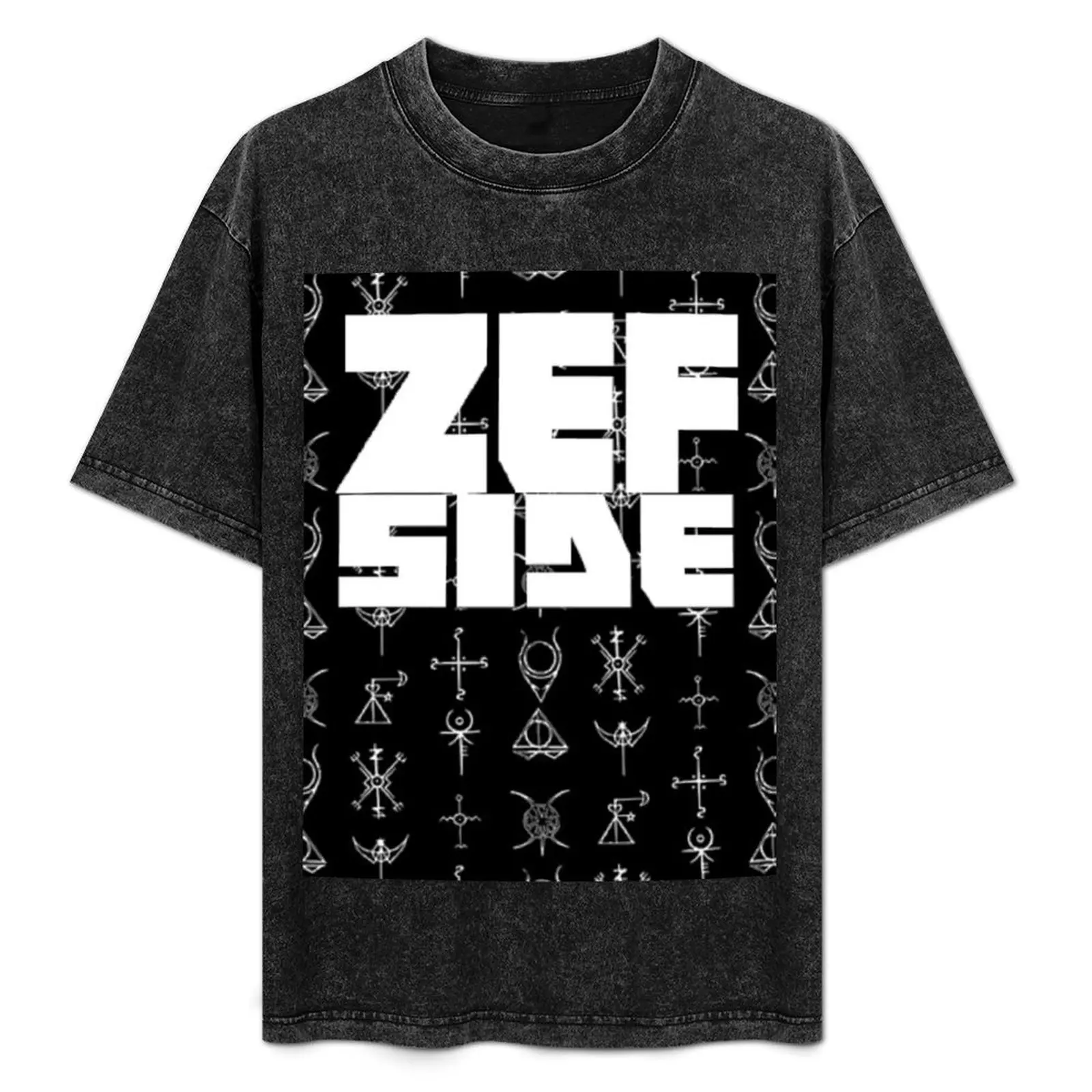 

ZEF Sigils T-Shirt Basic Solid Color Casual Tee Shirt
