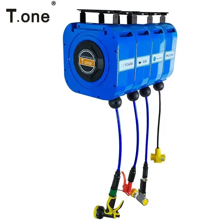 

Garden Hose Reel Wall Mount Automatic Retractable Garden Hose Reel Car Washing Equipment Electric Air Hose Reel Combination Box