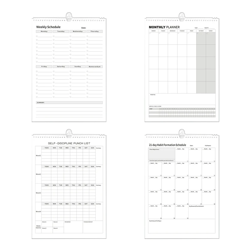 Paper Calendar Whiteboard Month Dry Erase Blank Planner Monthly Planning Work Boards