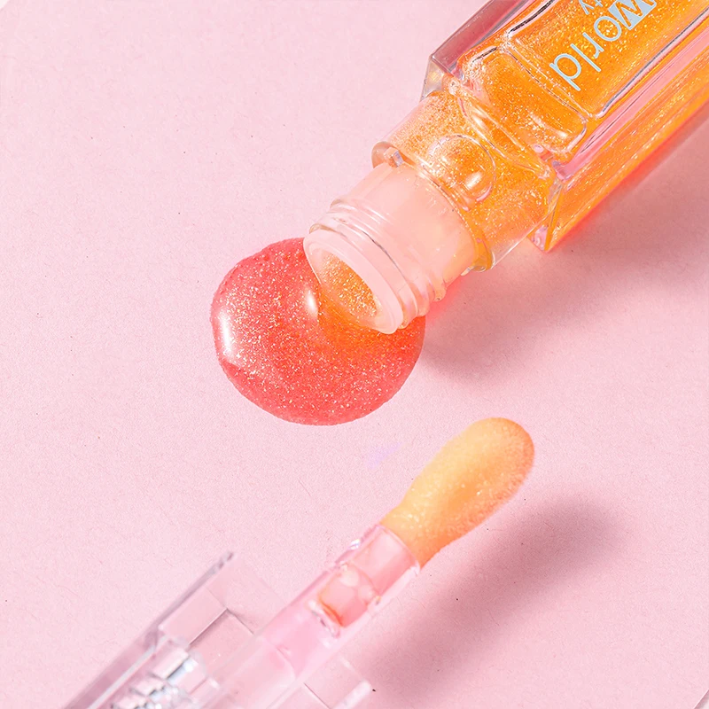 Lucidalabbra idratante giallo chiaro, lucidalabbra lucido e oleoso, prodotto naturale per illuminare le labbra, utilizzato per abbellire le labbra