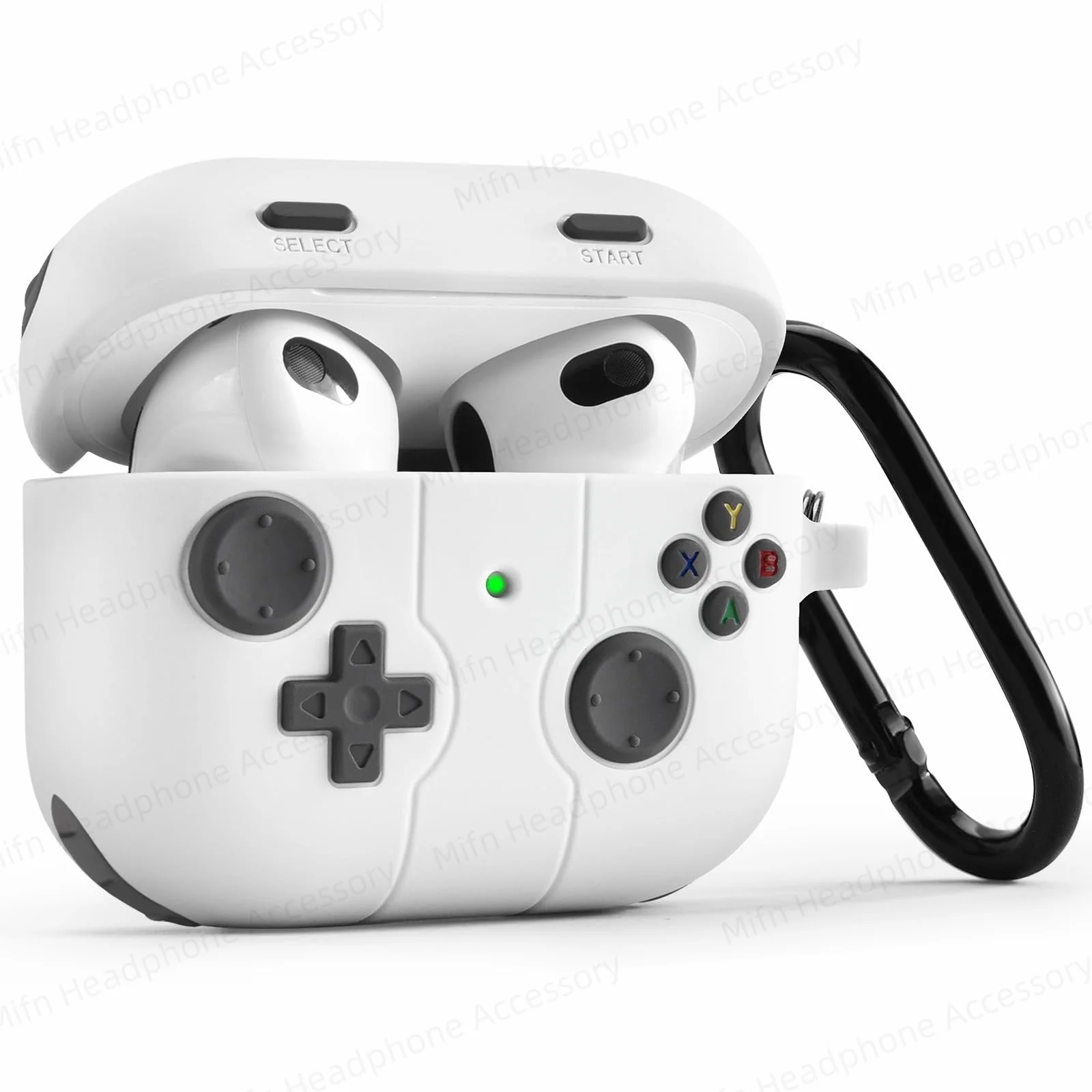 حافظة لأجهزة airpods 4th/airpods 3rd (2024/2021) مع سلسلة مفاتيح من السيليكون كارتونية مقاومة للصدمات لسماعات airpods pro 3 الجديدة لعام 2025