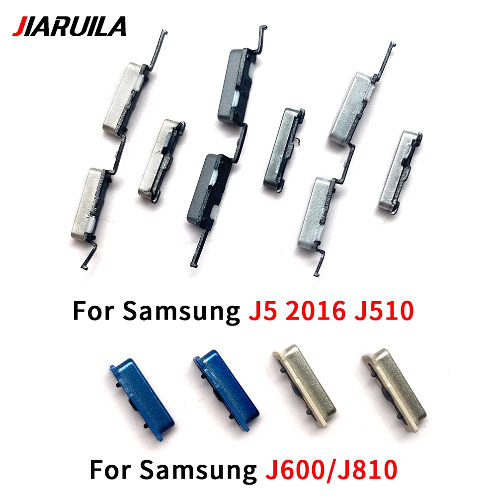 

10Pcs，Side Keys Power and Volume Buttons Replacement For Samsung J5 2016 J510 J2 J3 J600 J810 / J5 J7 2018 J730 J530
