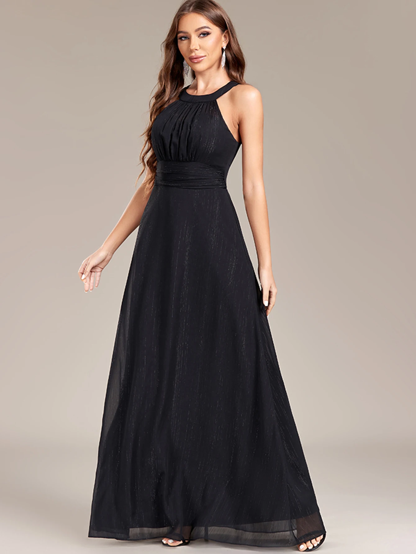 فستان صيفي ماكسي أسود مثير بدون ظهر للنساء فساتين طويلة أنيقة للحفلات الراقصة 2025 فستان سهرة فاخر لأعياد الميلاد للسيدات