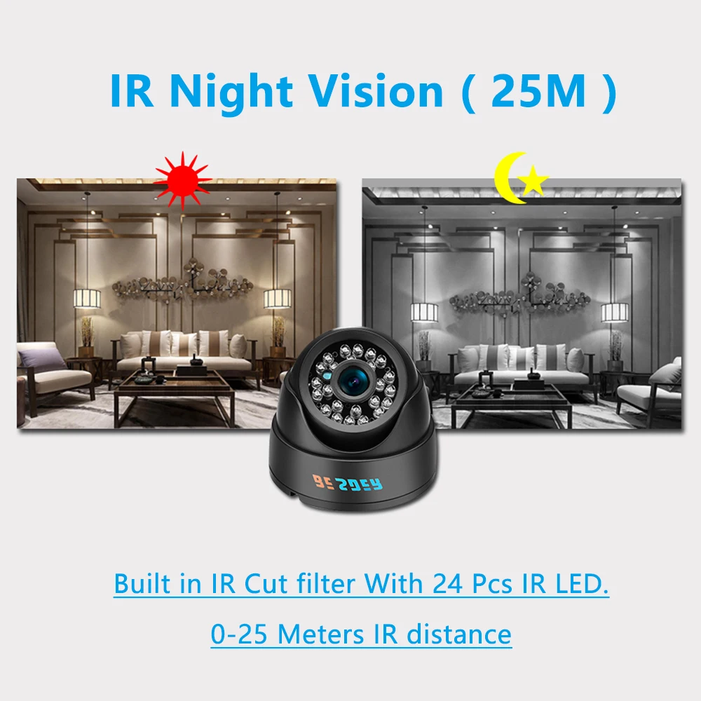 BESDER 8MP 4K IP Camera Motion Detection P2P RTSP Email Alert XMEye 48V POE 4MP CCTV Video Surveillance Indoor Security Camera