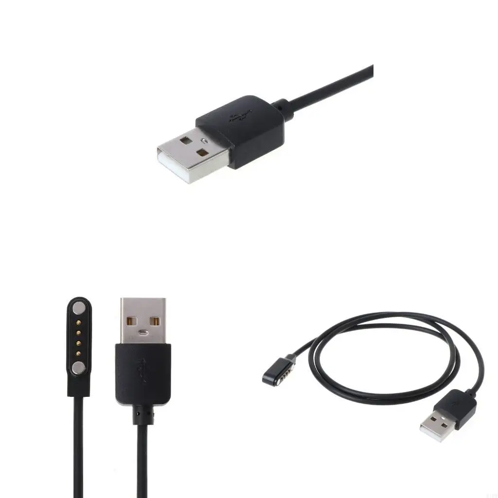 E1PF USB Charging Cable Holder Dock Mount Bracket Cradle Universal for Smart Watch Charging Wire 4 Pin Charg