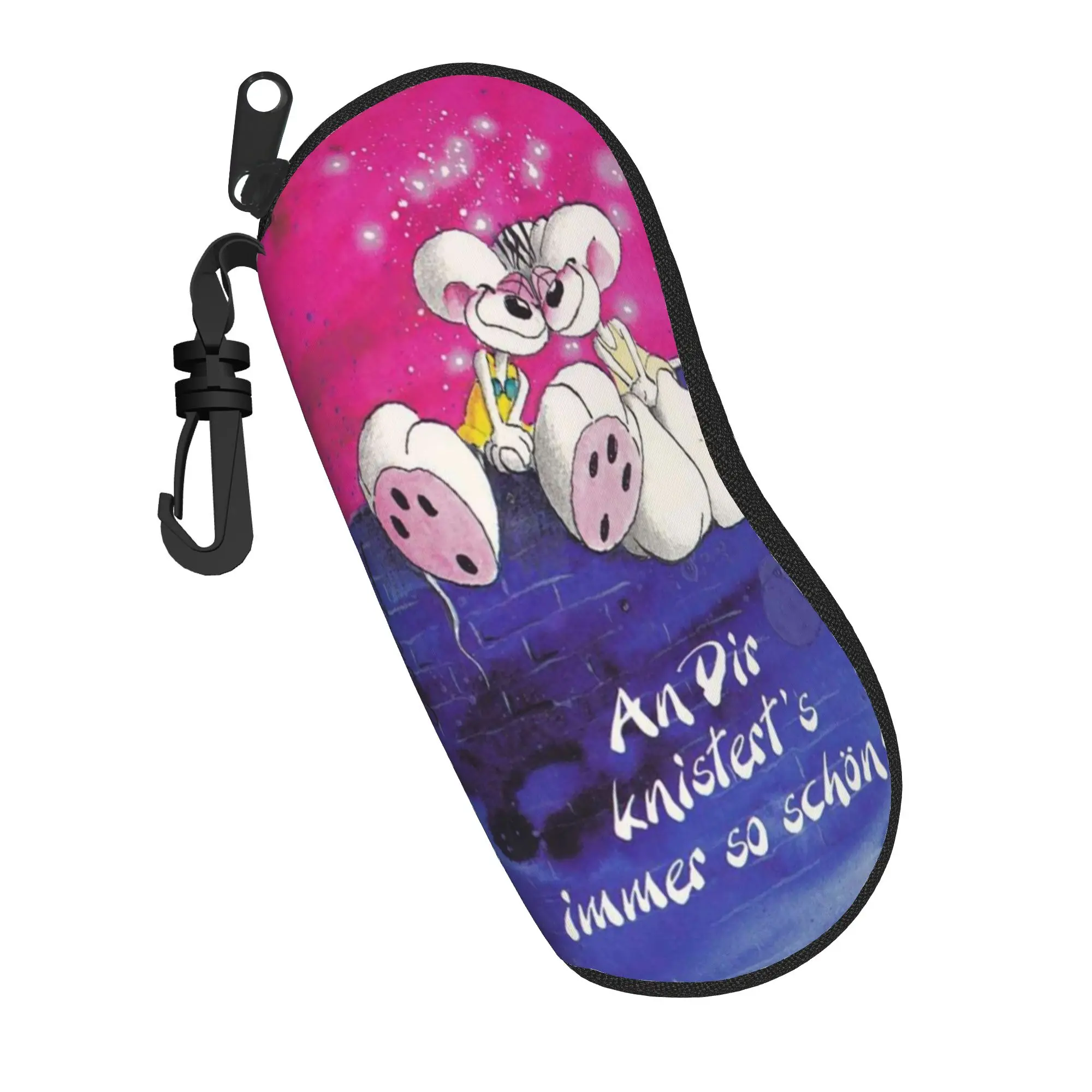 Diddl mouse Glasses Case Unisex Convenient Zipper  Glasses Storage Box Ultra Sunglasses Box