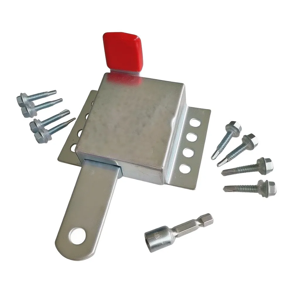 Manual Garage Lock Garage Door Slide Lock Hand Operation Design Galvanized Metal Body For Sectional Overhead Doors