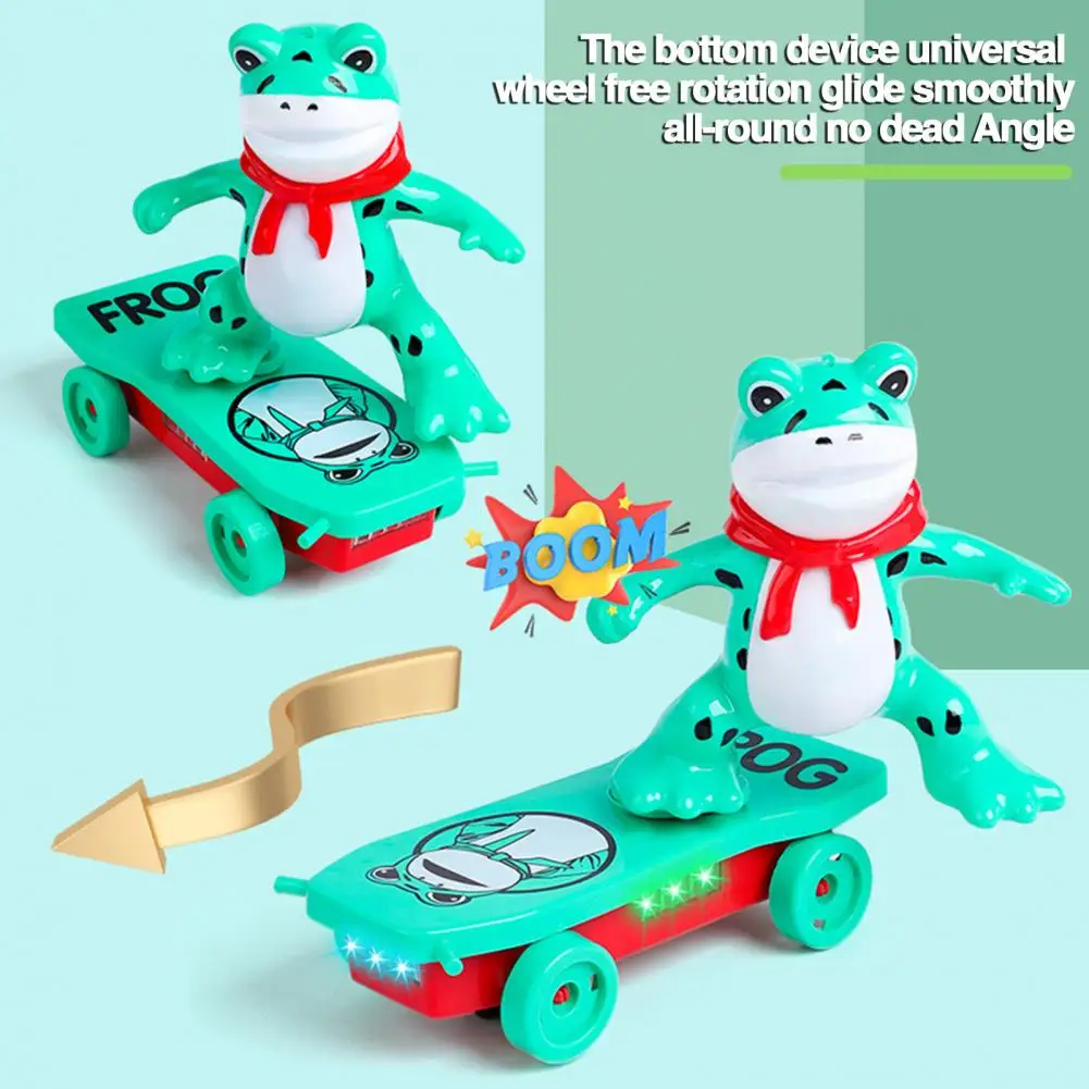 

Electric Scooter Stunt Scooter Toy Led Lights 360-degree Rotating Music Electric Frog Skateboard Balance Bike for Kids Children