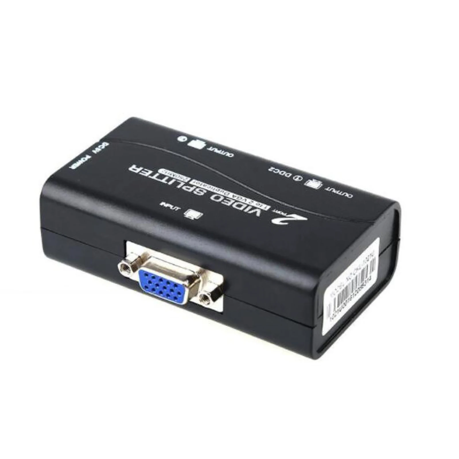 1 PC to 2 Monitor 1 to 2 Port Split Screen VGA Video Splitter Duplicator Adapter With Power Cable 65m Distance 1920 x 1440