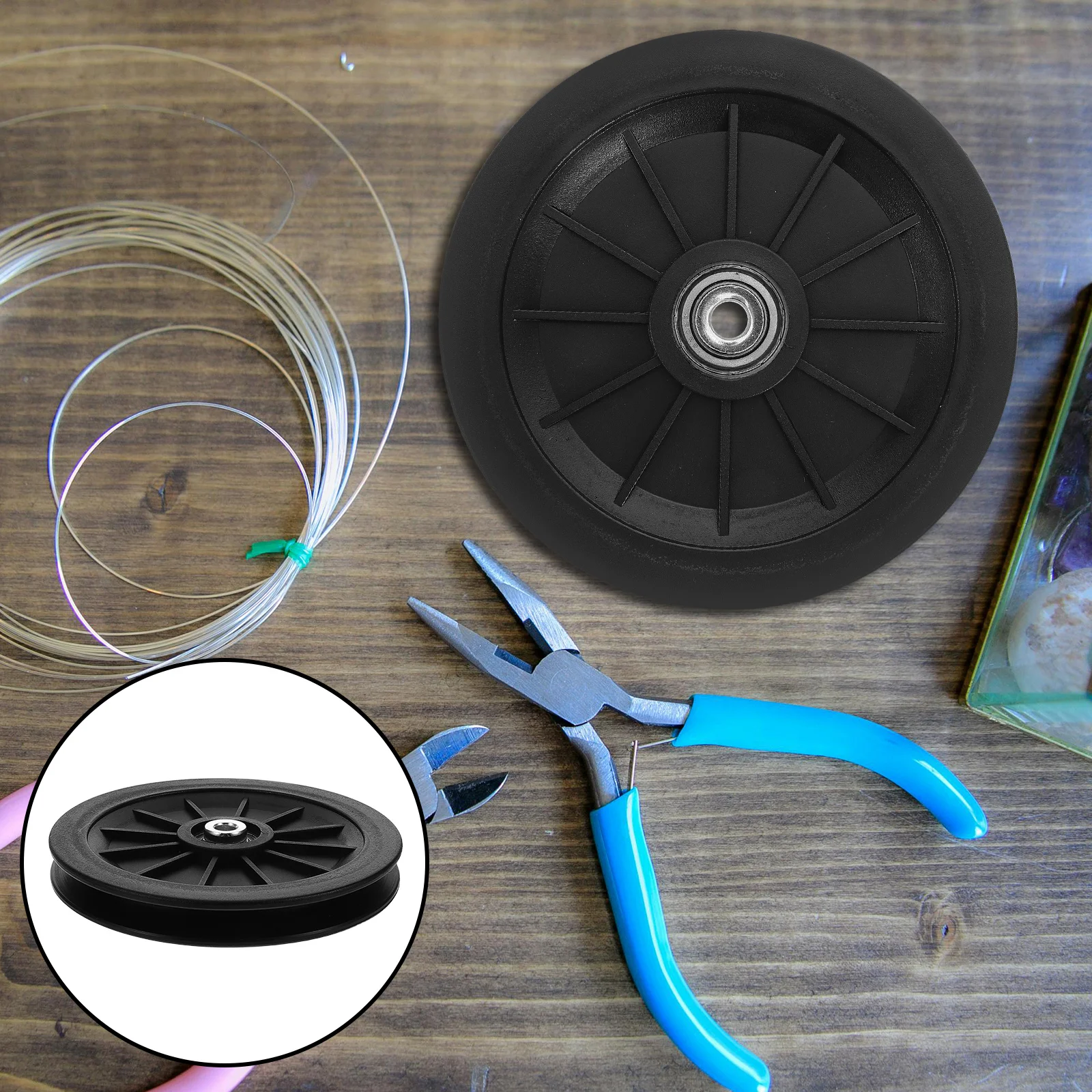 

Silent Bearing Pulley Nylon Fitness Pulley Wheel for Cable Machine Home Gym Replacement Smooth Workout Equipment