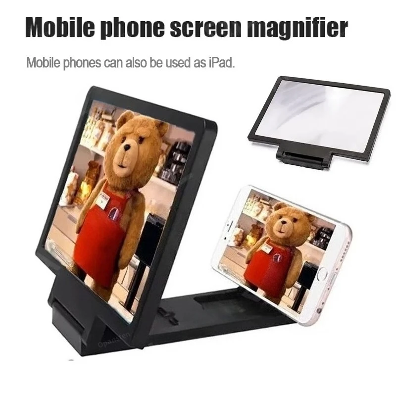 NEW 3D Screen Amplifier Mobile Phone HD Screen Video Glass Stand Magnifier For Phone Enlarged Screen Phone Stand Bracket