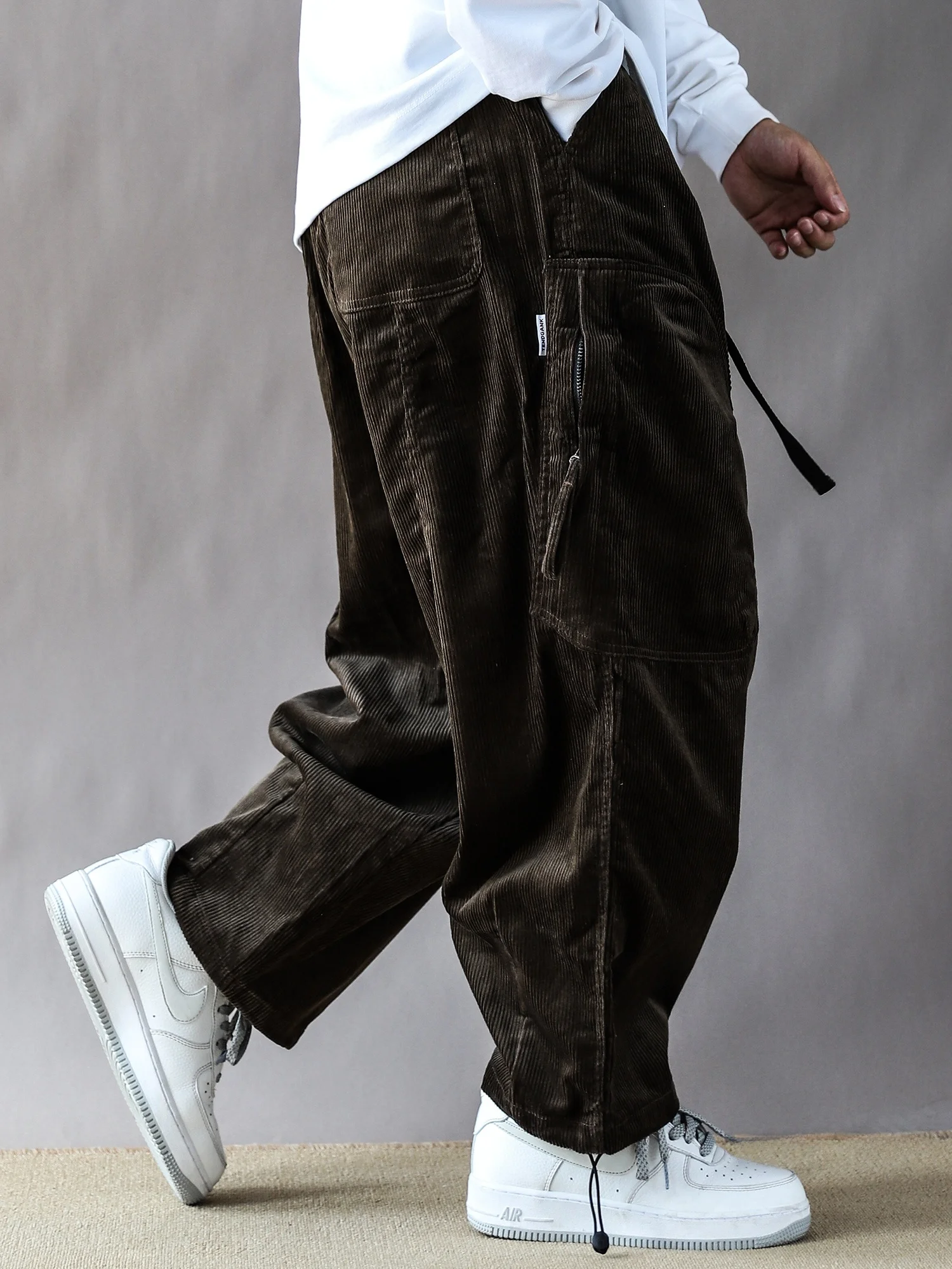 

Retro Japanese Sle Corduroy Work Pants Men's Spring Autumn Loose Casual High Street Long Pants Clean Fit Cotton Straight Leg