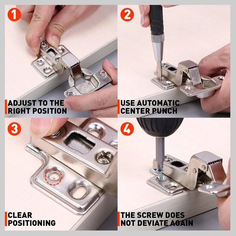 Jolie çon central automatique pour le travail du bois général, perceuse à métaux, outils à main de poinçon automatiques à ressort réglables pour le métal, le bois, le verre