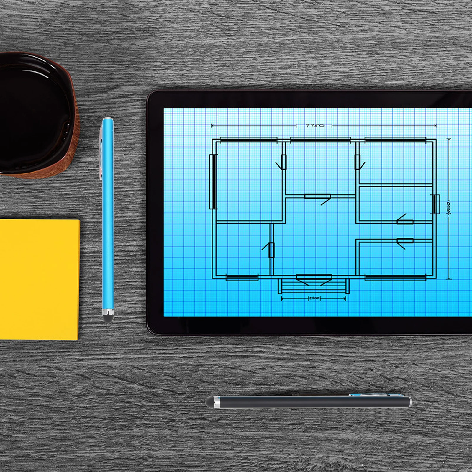 3 Buah Pena Layar Stylus untuk Ponsel Tablet Stylus Kapasitif Universal Alat Gambar Tulis Profesional Ujung Serat Mikro