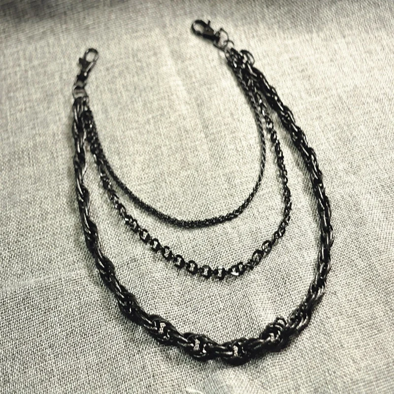 New Product Punk Style Men Trendy Pants Chain Three Layers Chain Rock and Roll Street Dance Accessory