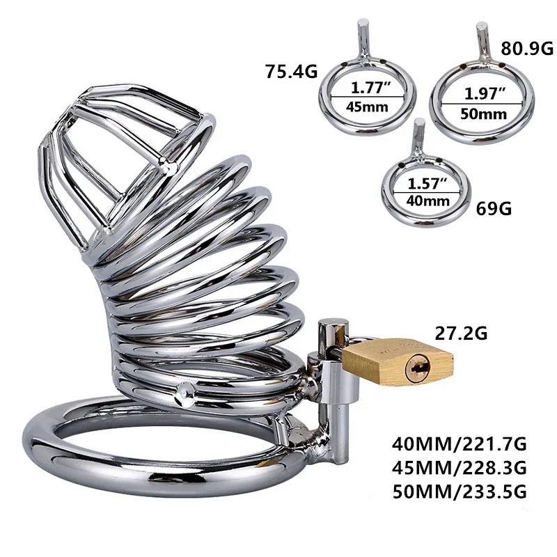 

Small Penis Lock Male Stainless Steel Cock Cage Chastity Device Penis Lock Erotic Bondage Husband Loyalty Big Metal Cock Cage