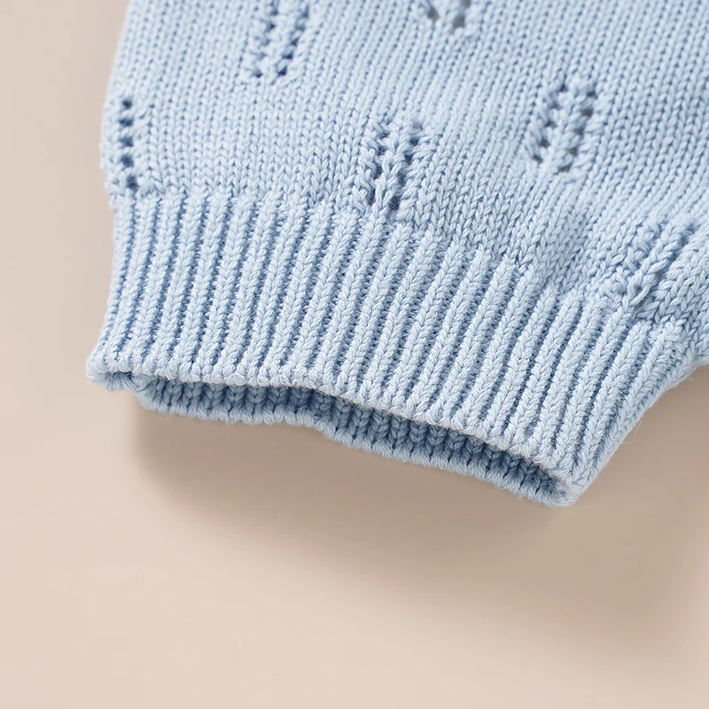 Newborn Baby Rompers 0-18m Solid Color Sleeveless Knit Infant Unisex Cotton Jumpsuits Hats Outfits 2pcs Toddler Boys Girls Wear