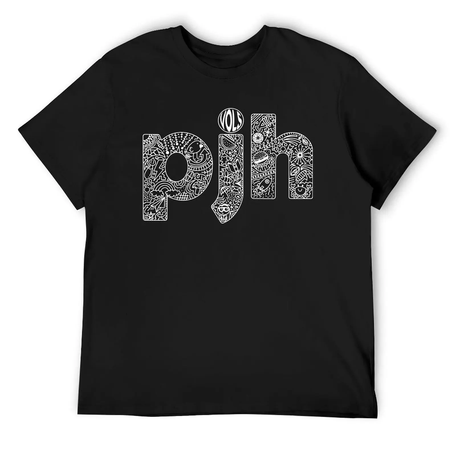 

PJH White Design T-Shirt Aesthetic clothing plain shirts men
