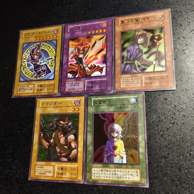 DIY 5PCS Yu-Gi-Oh! Flash Card Magician of Faith Change of Heart Dark Magician Flame Swordsman Anime Game Collection Card