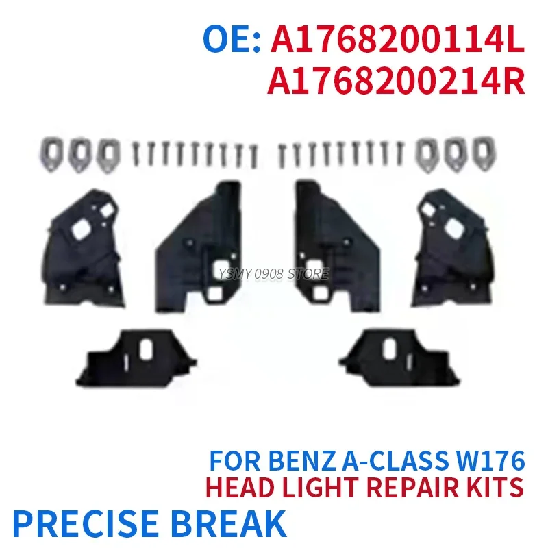 

Ремкомплект кронштейна корпуса фар автомобиля OEM 1768200114 1768200214 Для Mercedes-Benz A-CLASS W176 2013 2014 2015 2016 2017
