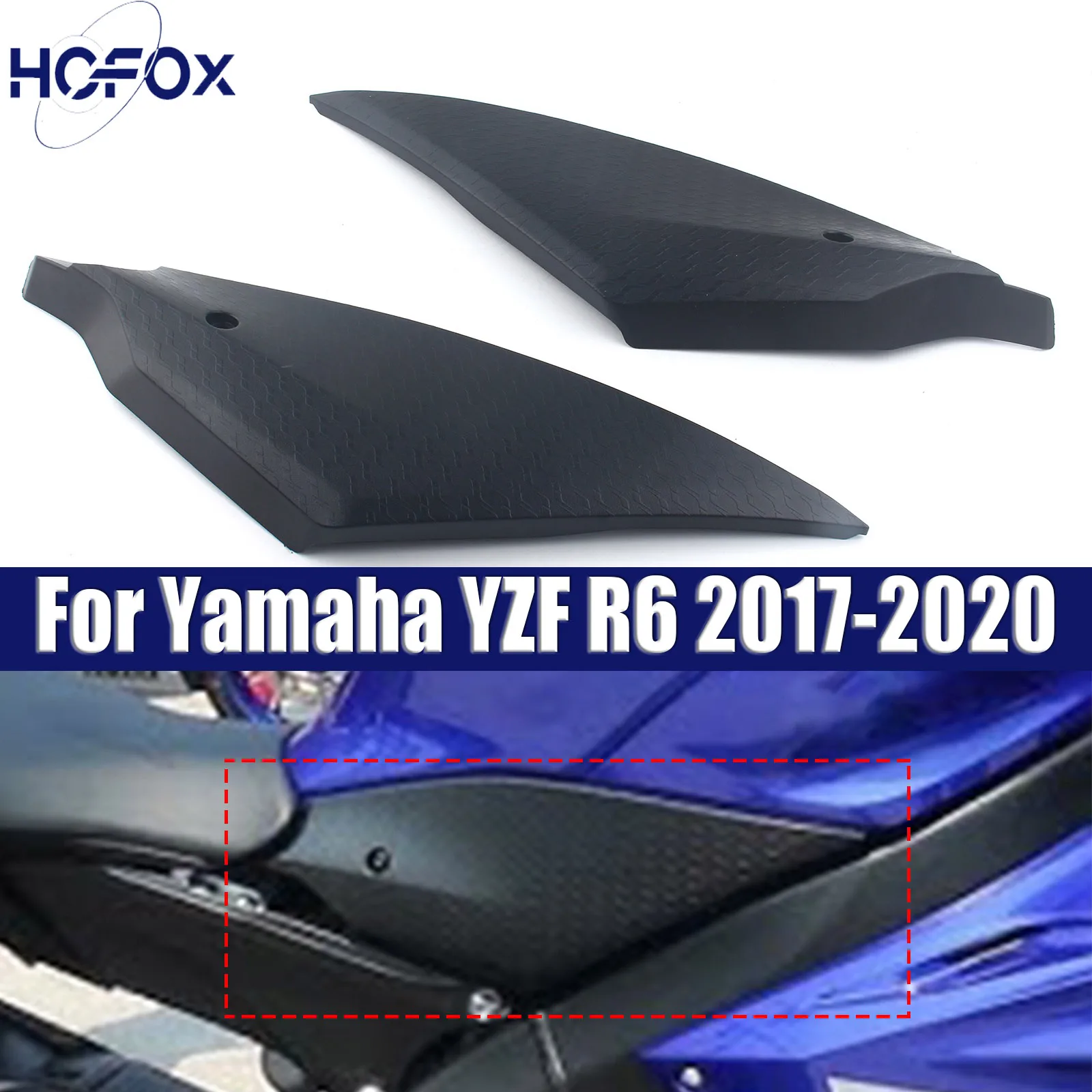 

Motorcycle Fairing Fuel Tank Side Cover Mid Cowling ABS Plastic Under Gas Tank Panel For Yamaha YZF R6 2017-2020