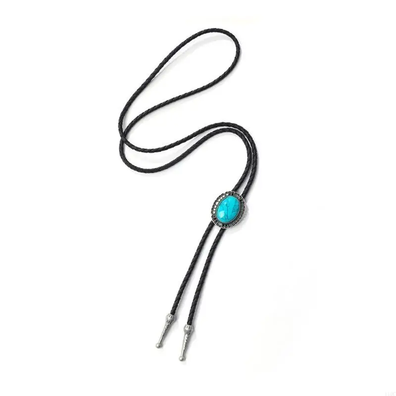 Braided Shoestring Necktie Bola-Tie Western Cowboy Formal Necklace Accessory 