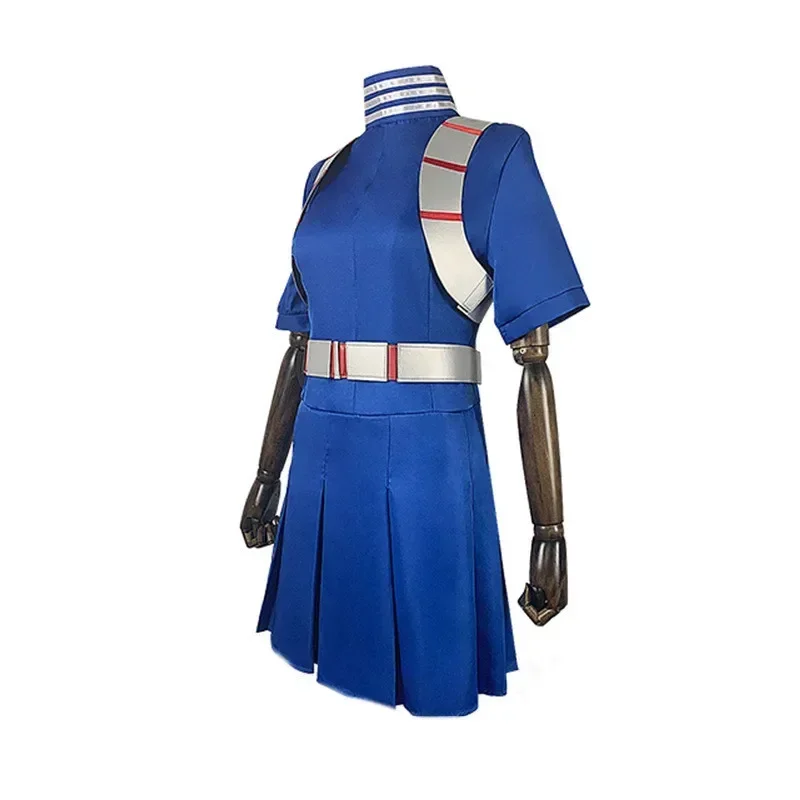 Anime My Hero Academia Todoroki Shoto Cosplay Costume Blue Dress Shoulder Strap Belt Wig Man Woman Kawaii Adult Halloween Suit