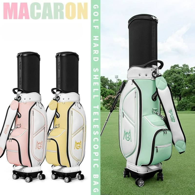 PGM Golf bag Women's airline check-in Women's hardshell telescopic ball bag Span four-wheeled airplane club bag QB183