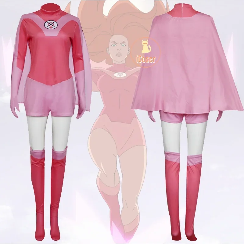 FC6Invincible Atom Eve Cosplay Costume Female Jumpsuit Bodysuit Samantha Eve Wilkins Outfit Halloween Carnival Women Hero D@FC8！