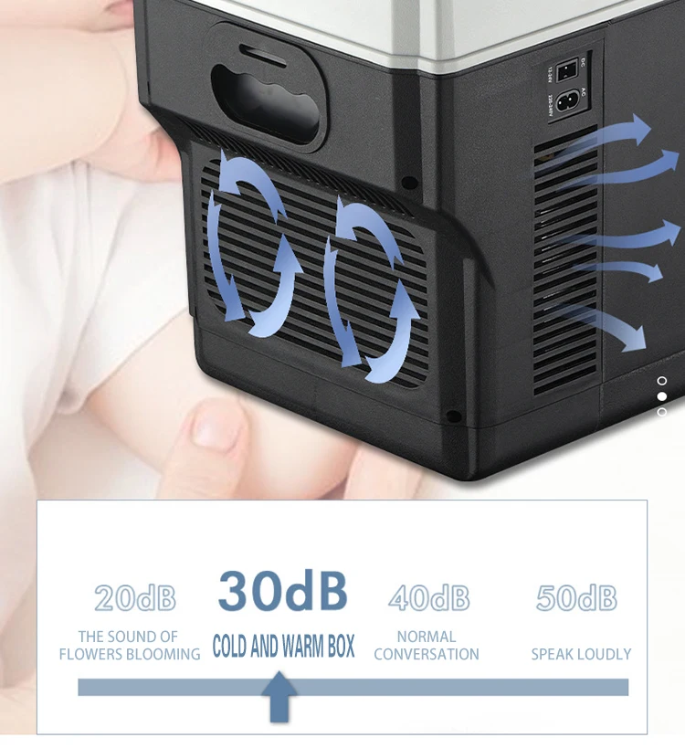 مع منفذ شحن USB 26L ثلاجة غير كهربائية ثلاجة سيارة محمولة 12 فولت/24 فولت ثلاجة فريزر