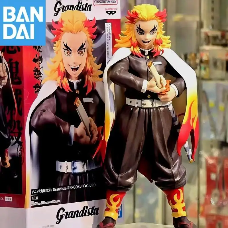 Genuine BANDAI BANPRESTO Kimetsu No Yaiba Grandista Rengoku Kyoujurou Action Figure Toy