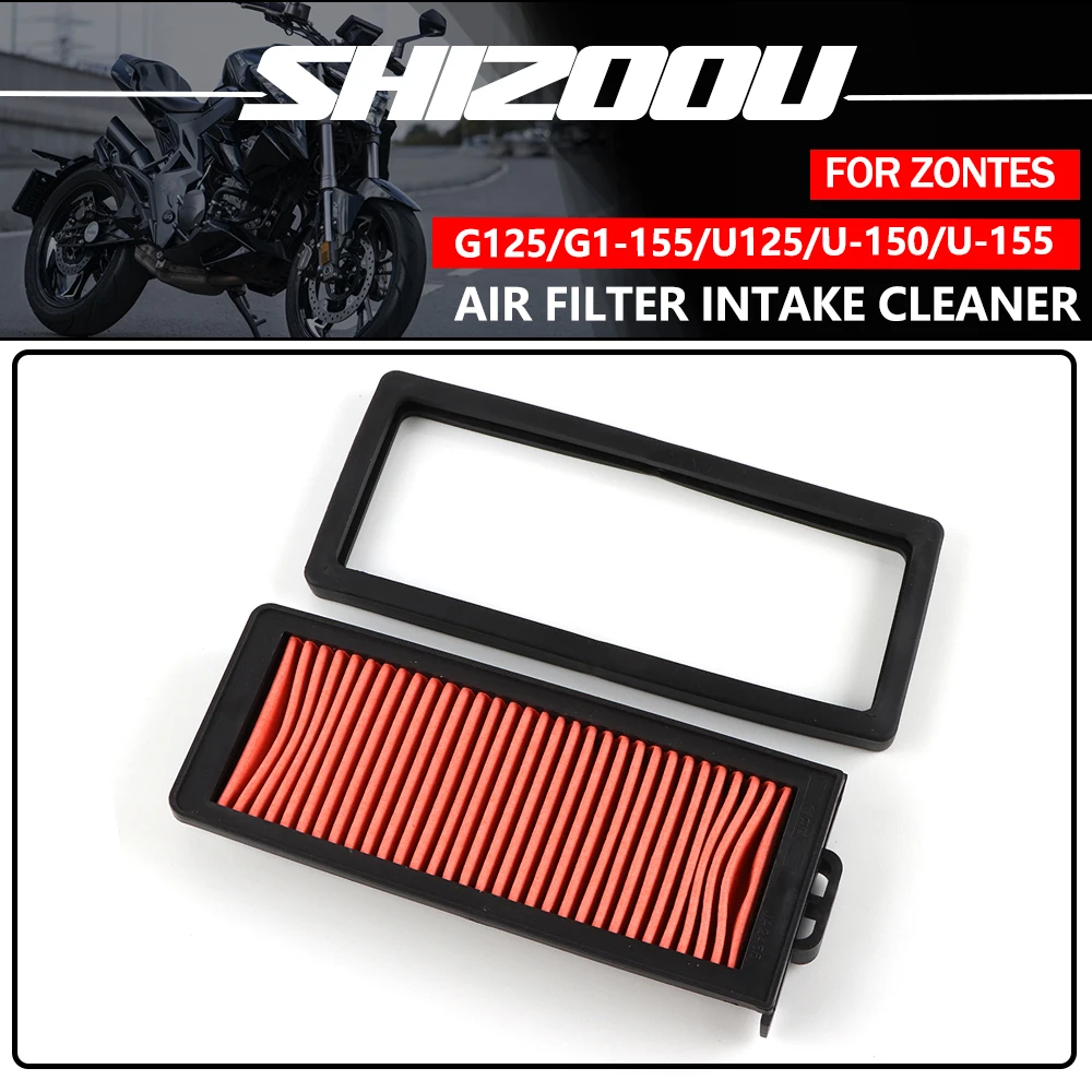 Motorcycle Air Filter Cleaner Intake Element For ZONTES G1-125 G2-125 U-125 U1-125 U-150 U1-150 U-155 U1-155 G1-155 C125 C2-125