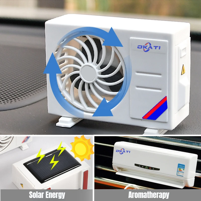 Ambientadores solares rotativos para coche, salida de aire, Colonia, lavanda, limón, Perfume duradero, eliminación de olores de alta gama, suministros para vehículos