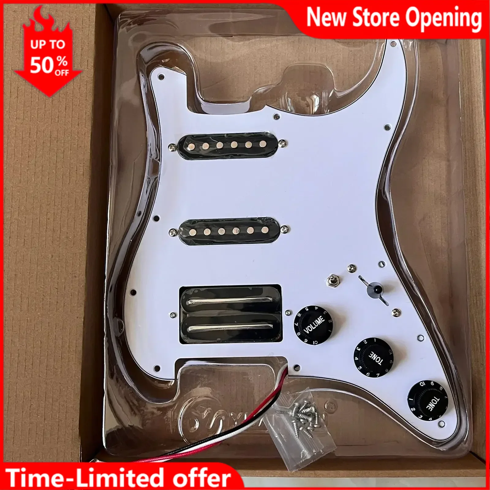 

Upgrade Prewired ST Electric Guitar HSS Pickguard Set Multifunction Switch Alnico V Humbucker Pickups Guitar Accessories