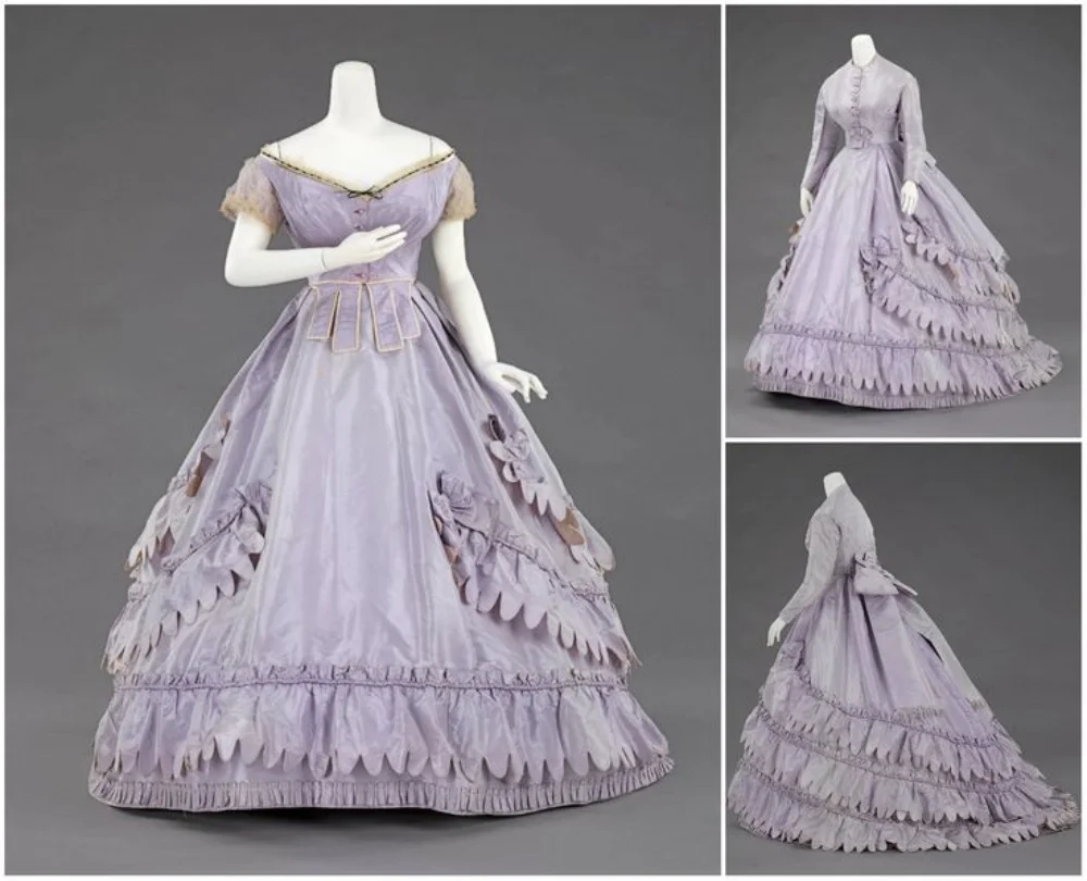 

Civil War Southern Belle Purple Ball Gown Victorian Edwardian Duchess Afternoon Day Dress Elizabethan Queen Walking Costume