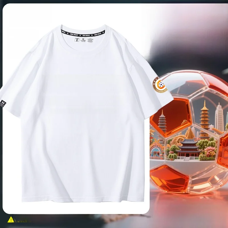 

2025 Youth Fashion Football Fans Short Sleeve T-Shirt Sports Half Sleeve Fun Team Shirt Cotton Breathable round Neck Casual Wear