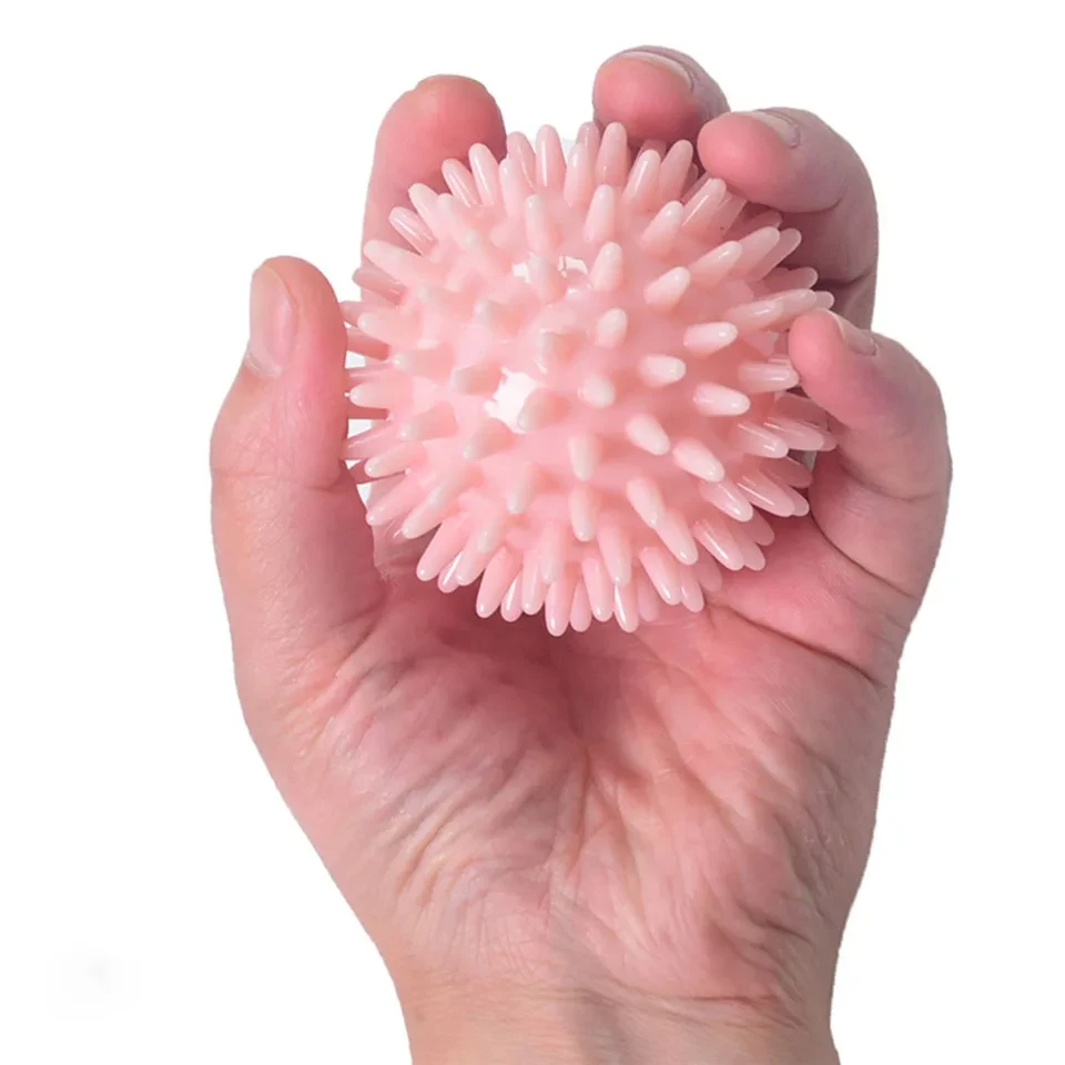 TPR 7CM Diameter Hollow Soft Spike Ball Hand Strength Recovery Exercise Massage Ball Yoga Fitness Spiky Massager Trigger Point